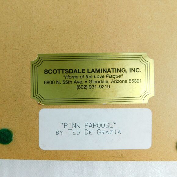 Ted De Grazia Laminated Lot of 5, The Love Plaque Vintage Southwest Art 5.5x7 - Picture 3 of 16